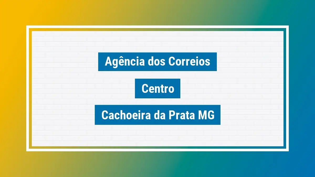 Imagem ilustrativa agência dos correios centro cachoeira da prata mg