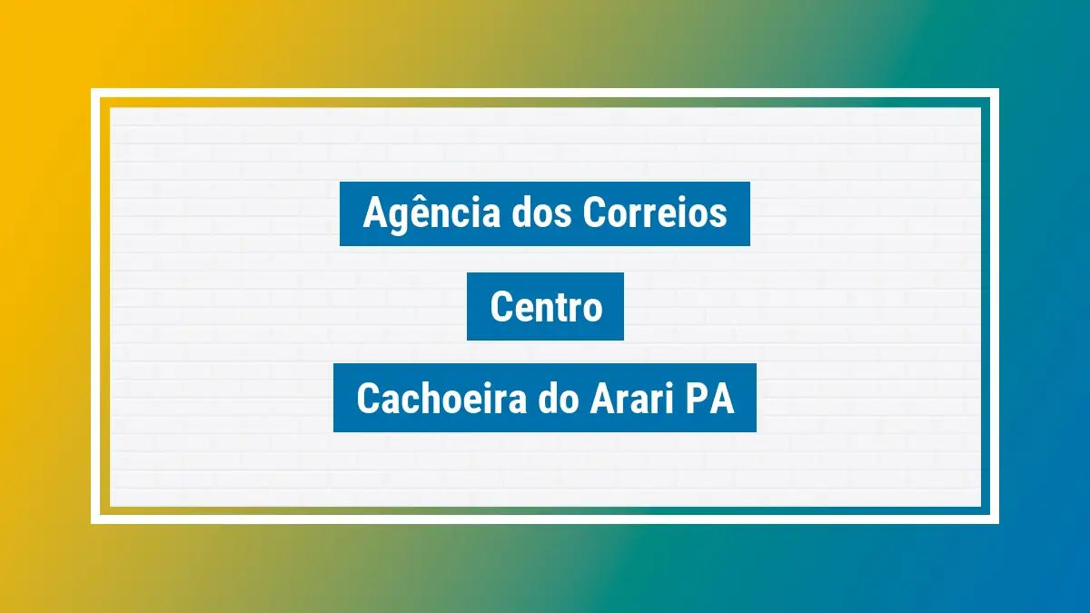 Imagem ilustrativa agência dos correios centro cachoeira do arari pa