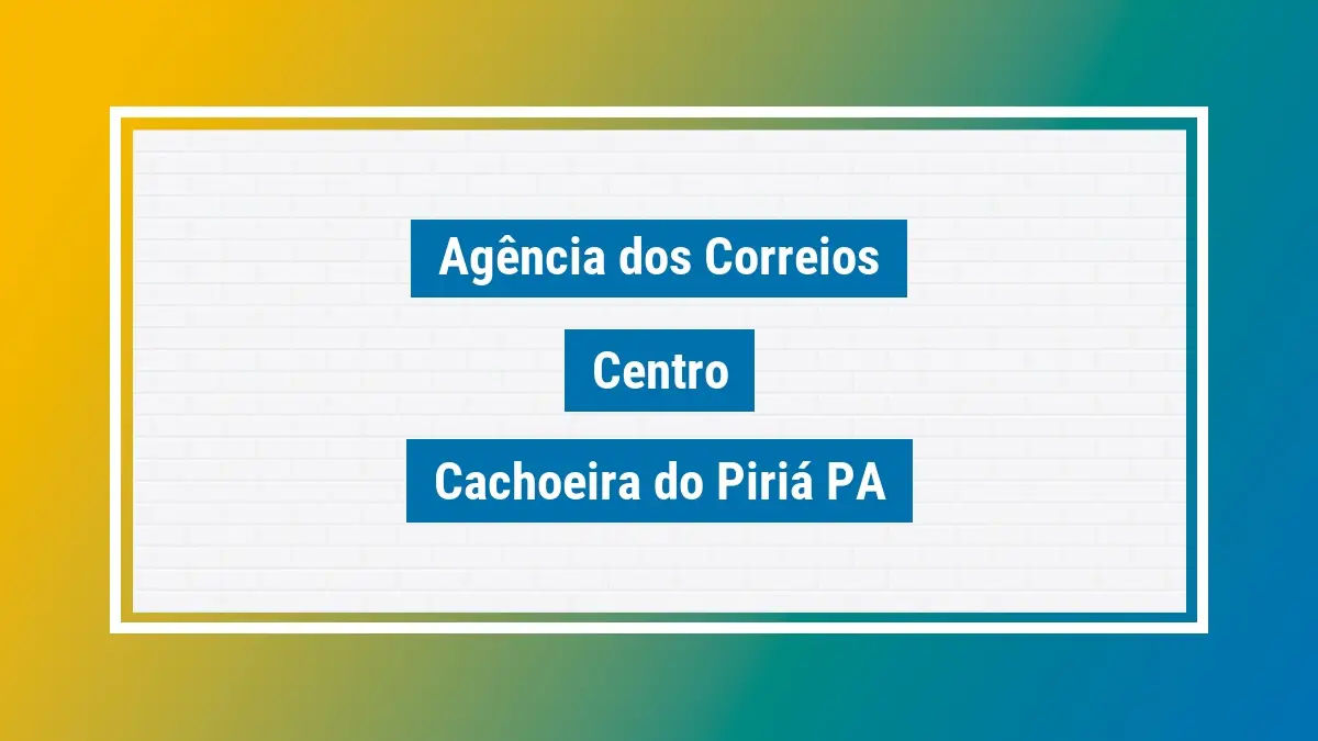 Imagem ilustrativa agência dos correios centro cachoeira do piriá pa