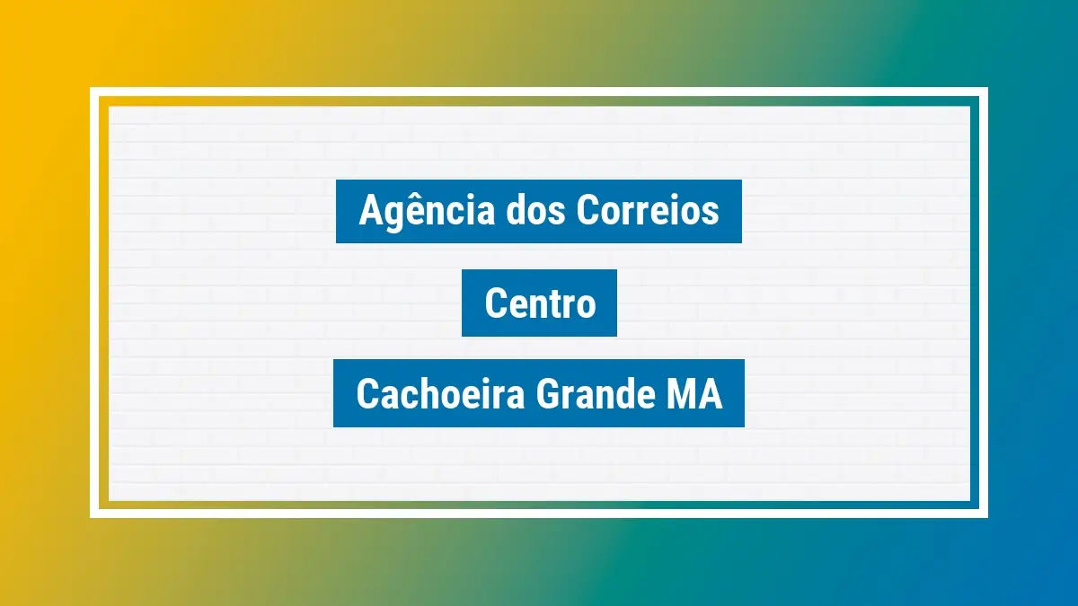 Imagem ilustrativa agência dos correios centro cachoeira grande ma