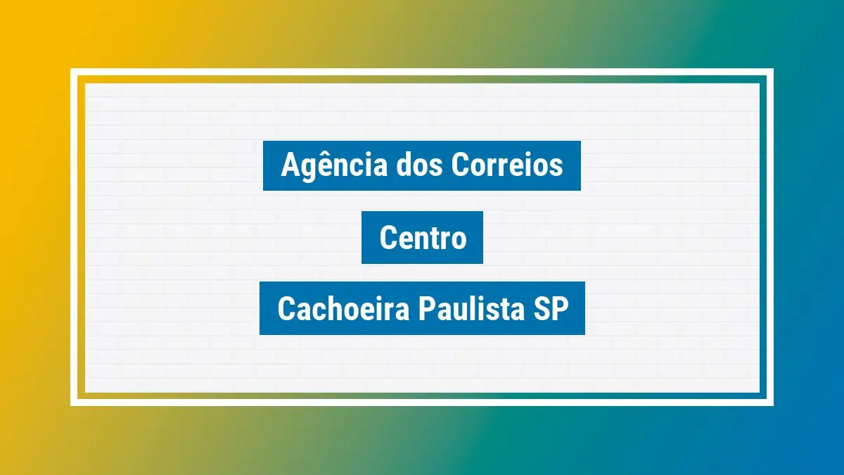Imagem ilustrativa agência dos correios centro cachoeira paulista sp