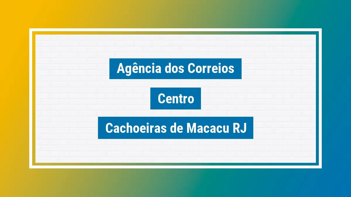 Imagem ilustrativa agência dos correios centro cachoeiras de macacu rj