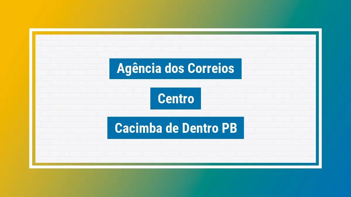 Imagem ilustrativa agência dos correios centro cacimba de dentro pb