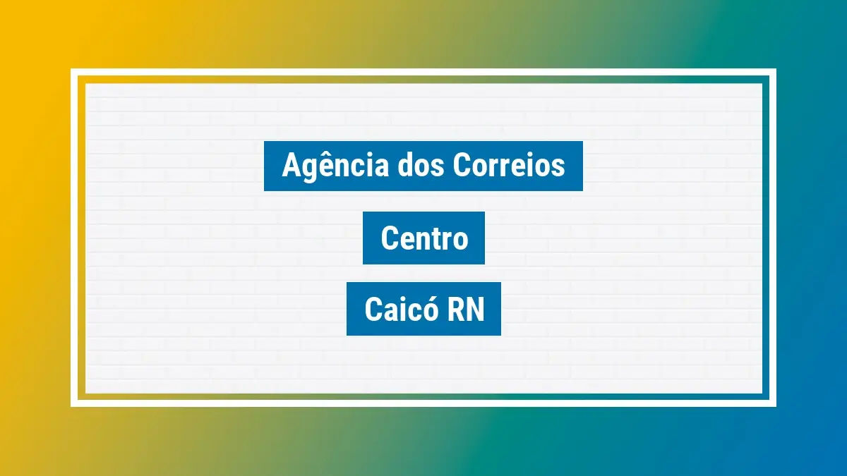 Imagem ilustrativa agência dos correios centro caicó rn