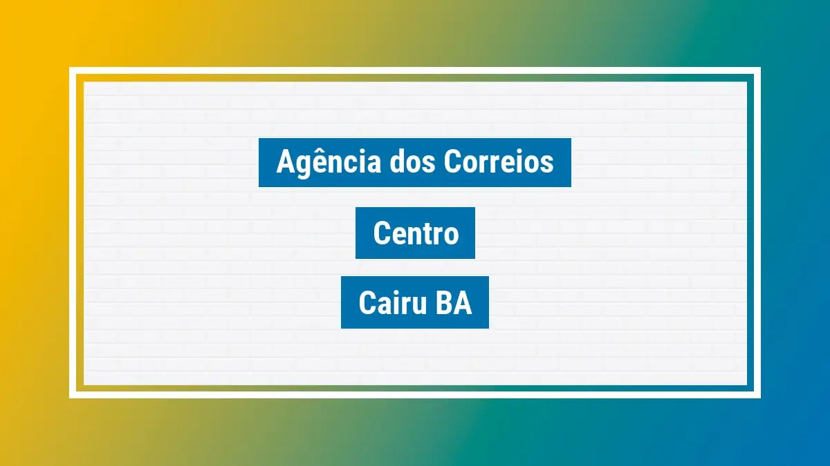 Imagem ilustrativa agência dos correios centro cairu ba