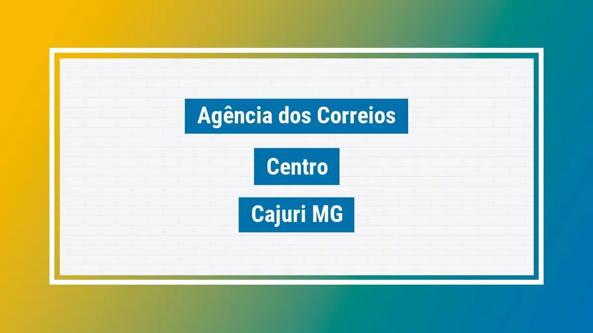 Imagem ilustrativa agência dos correios centro cajuri mg