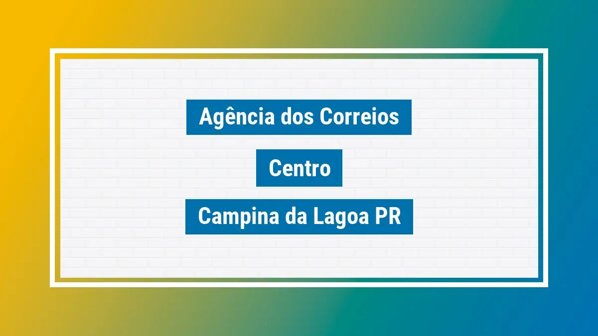 Imagem ilustrativa agência dos correios centro campina da lagoa pr