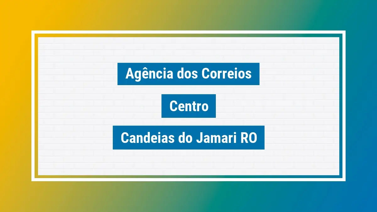 Imagem ilustrativa agência dos correios centro candeias do jamari ro