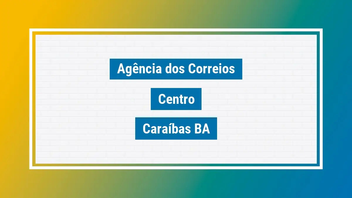 Imagem ilustrativa agência dos correios centro caraíbas ba