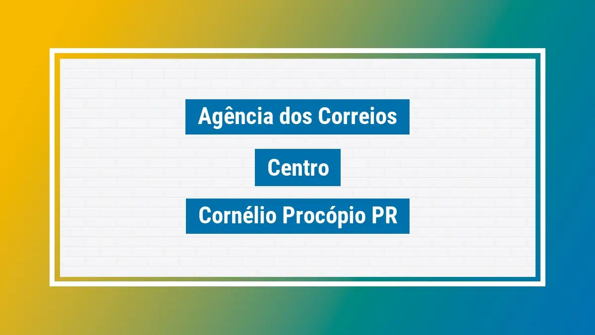 Imagem ilustrativa agência dos correios centro cornélio procópio pr