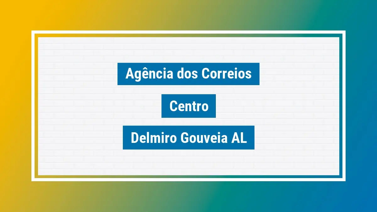 Imagem ilustrativa agência dos correios centro delmiro gouveia al