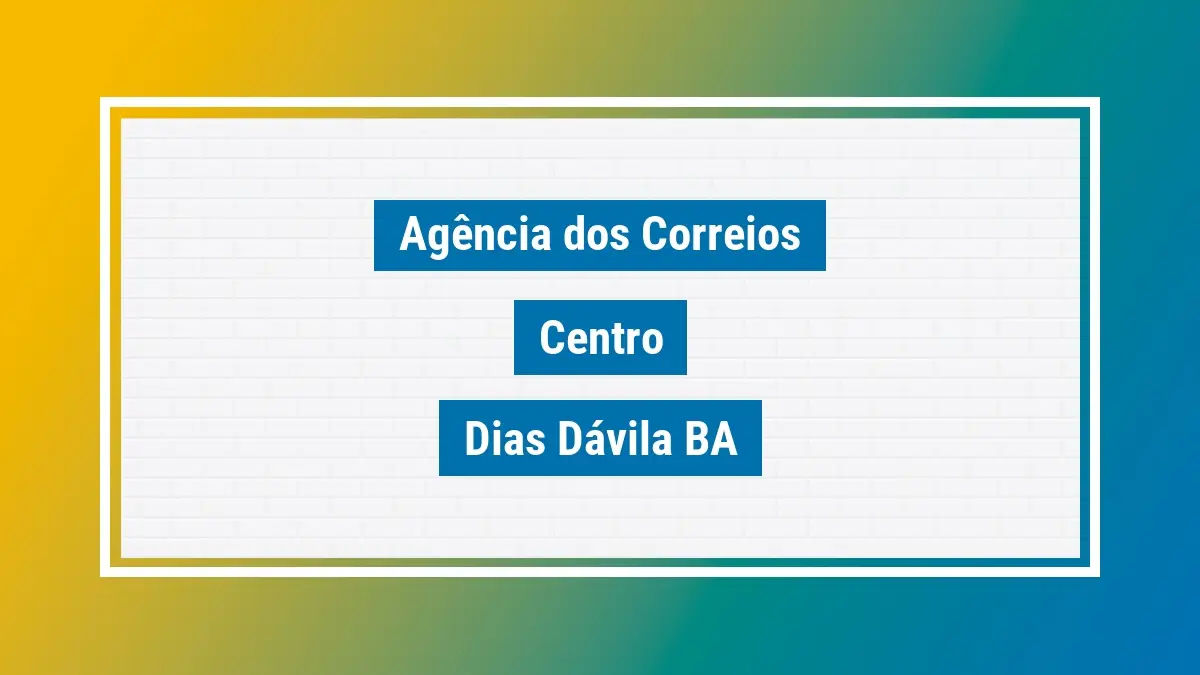 Imagem ilustrativa agência dos correios centro dias dávila ba