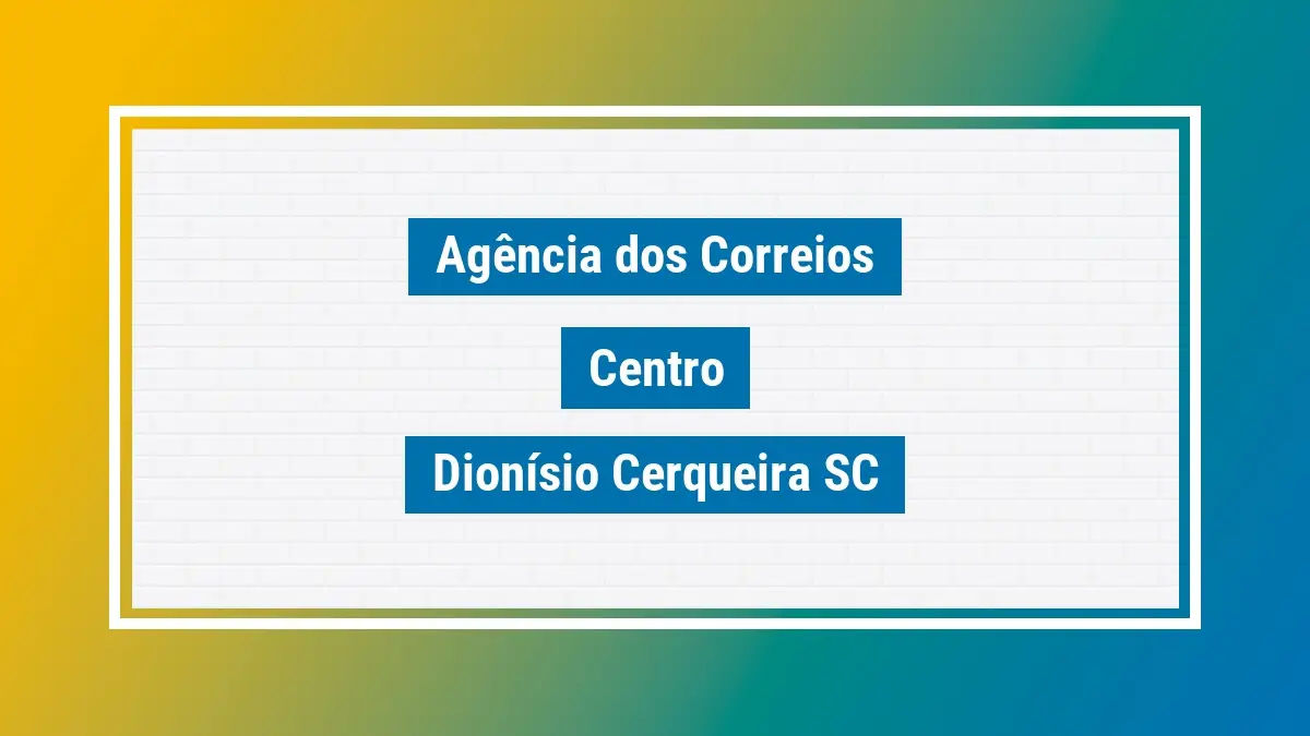Imagem ilustrativa agência dos correios centro dionísio cerqueira sc