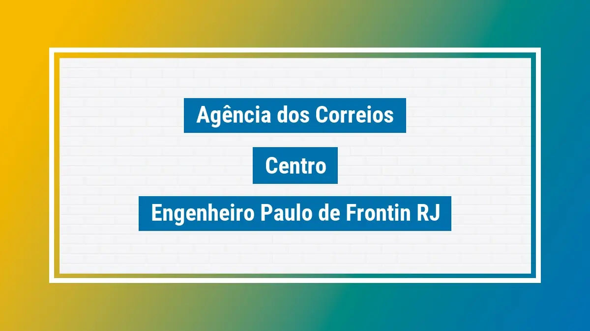 Imagem ilustrativa agência dos correios centro engenheiro paulo de frontin rj