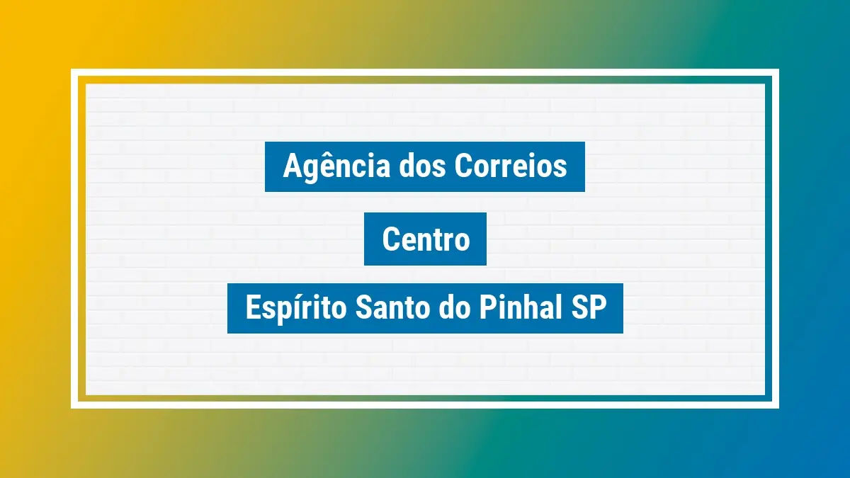 Imagem ilustrativa agência dos correios centro espírito santo do pinhal sp