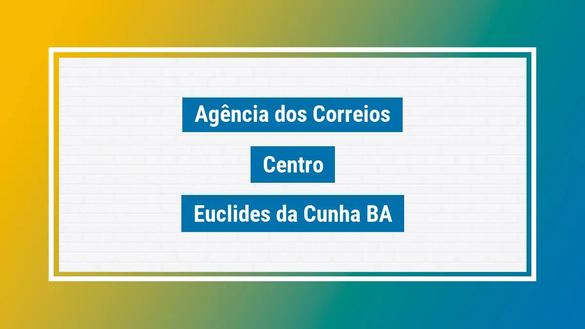 Imagem ilustrativa agência dos correios centro euclides da cunha ba