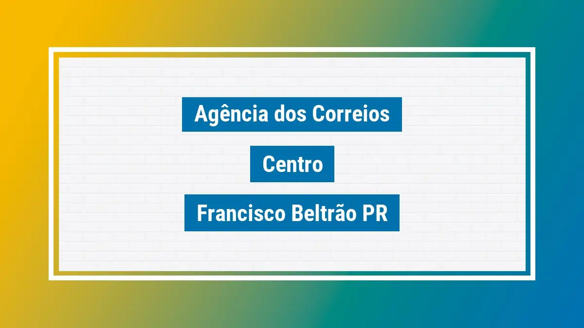 Imagem ilustrativa agência dos correios centro francisco beltrão pr