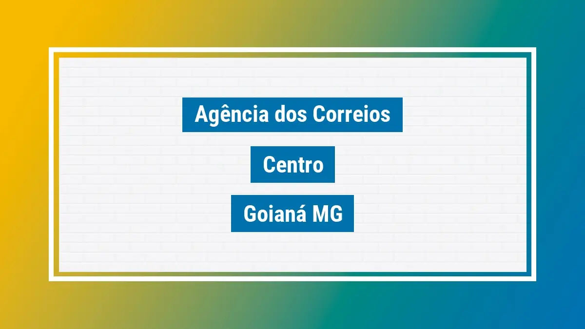 Imagem ilustrativa agência dos correios centro goianá mg