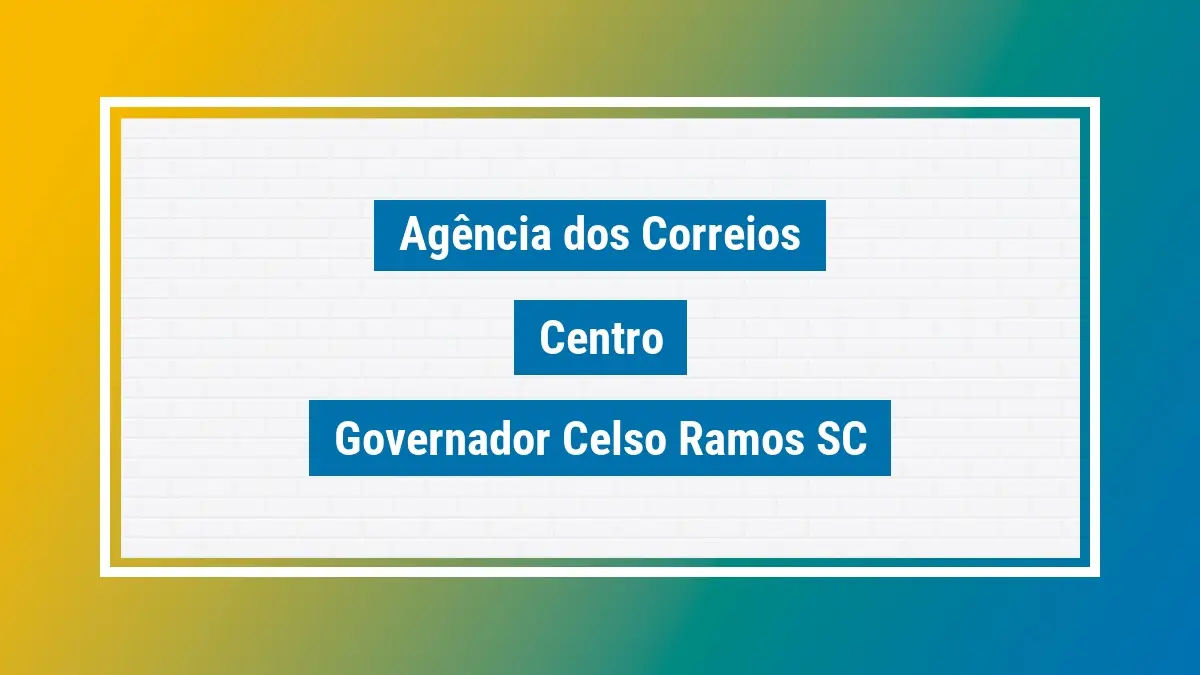 Imagem ilustrativa agência dos correios centro governador celso ramos sc
