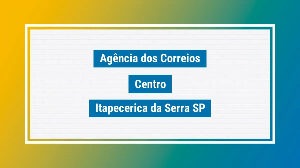 Imagem ilustrativa agência dos correios centro itapecerica da serra sp
