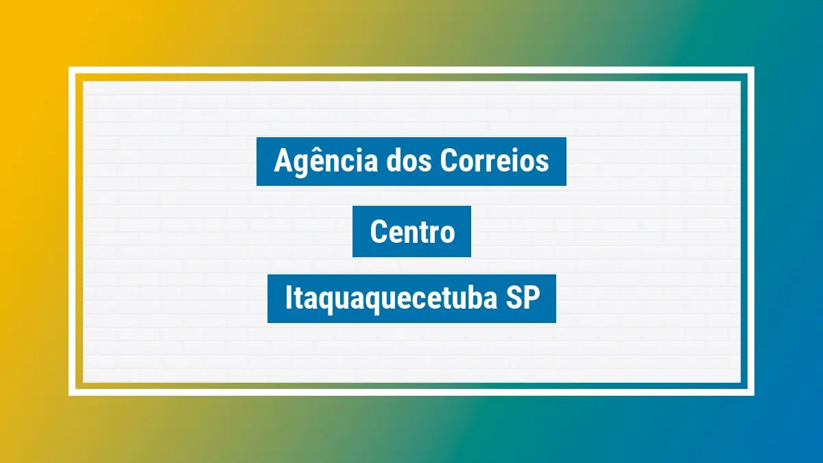 Imagem ilustrativa agência dos correios centro itaquaquecetuba sp
