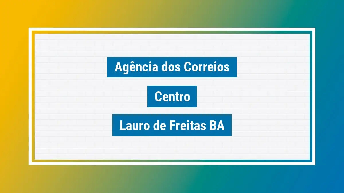 Imagem ilustrativa agência dos correios centro lauro de freitas ba