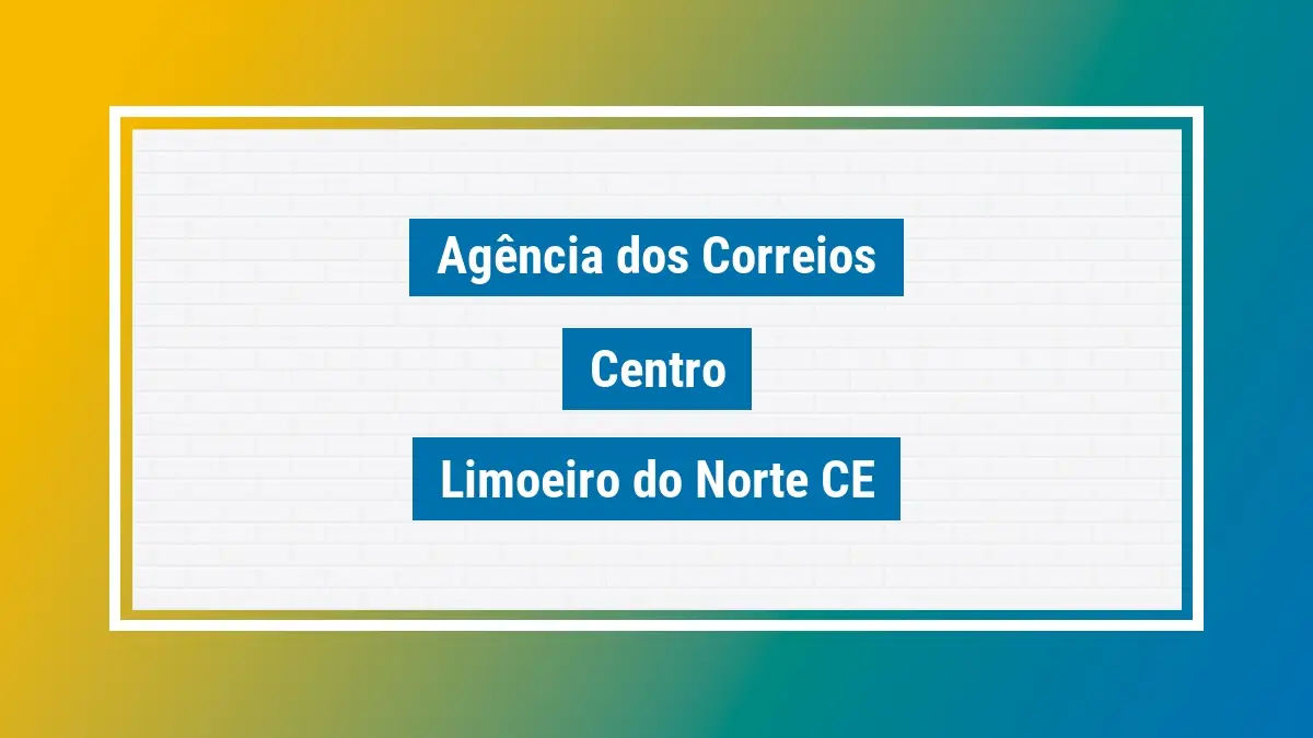 Imagem ilustrativa agência dos correios centro limoeiro do norte ce