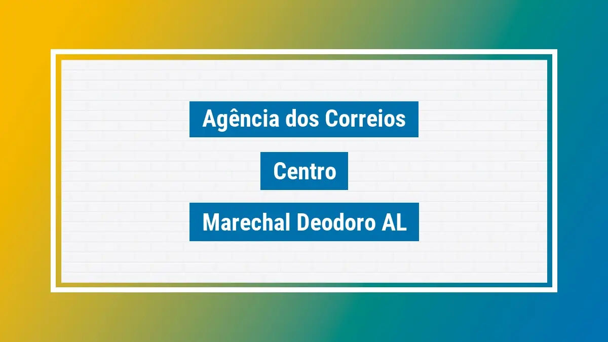 Imagem ilustrativa agência dos correios centro marechal deodoro al