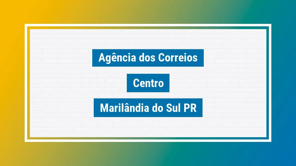 Imagem ilustrativa agência dos correios centro marilândia do sul pr