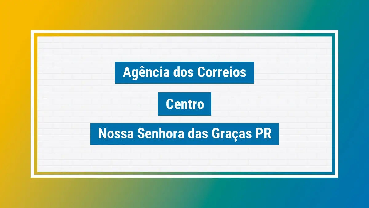 Imagem ilustrativa agência dos correios centro nossa senhora das graças pr
