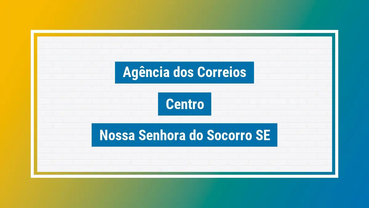 Imagem ilustrativa agência dos correios centro nossa senhora do socorro se