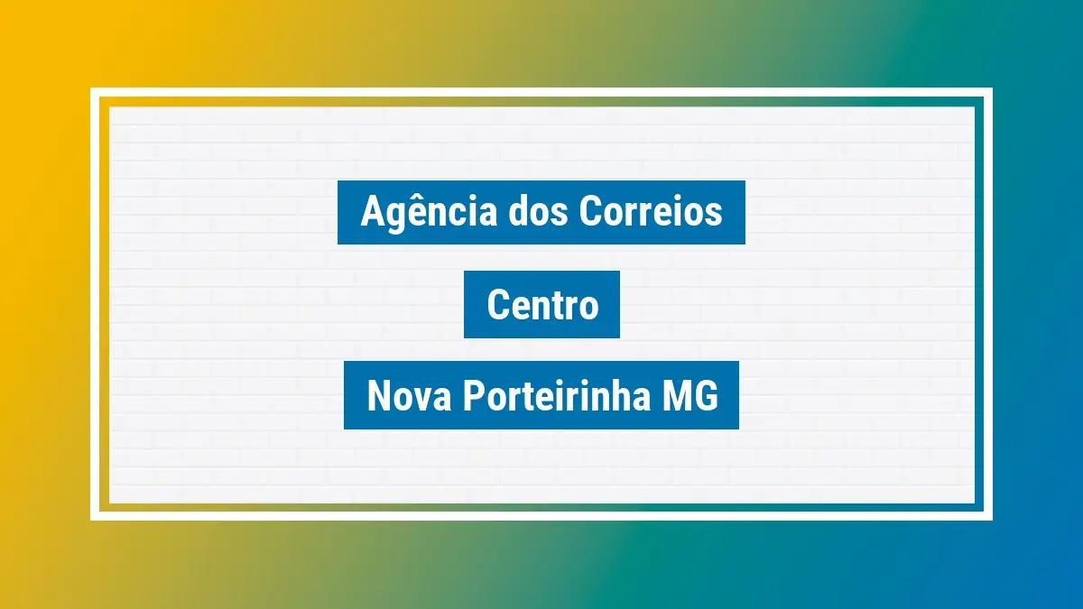 Imagem ilustrativa agência dos correios centro nova porteirinha mg