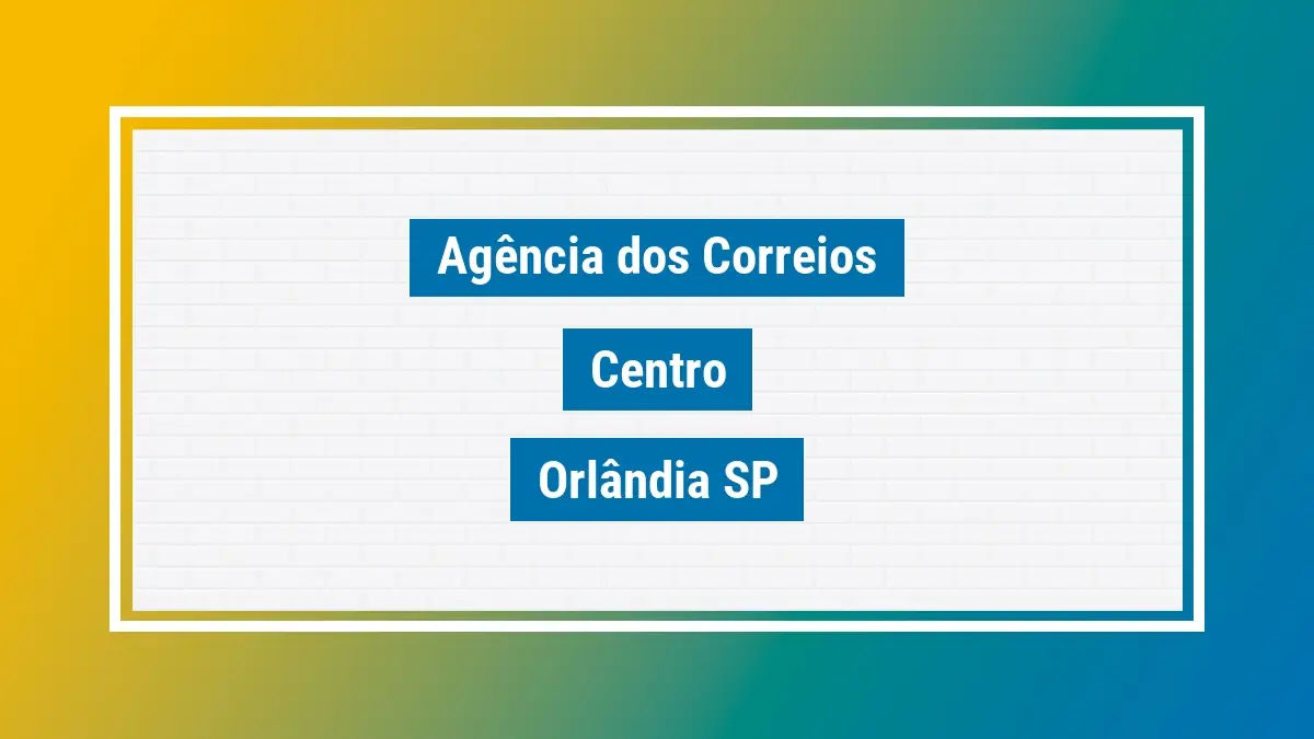 Imagem ilustrativa agência dos correios centro orlândia sp