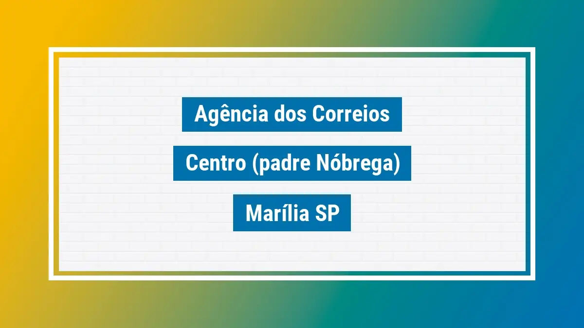 Imagem ilustrativa agência dos correios centro (padre nóbrega) marília sp