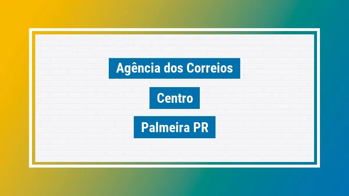 Imagem ilustrativa agência dos correios centro palmeira pr