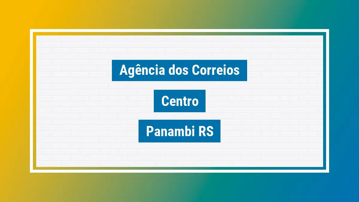 Imagem ilustrativa agência dos correios centro panambi rs