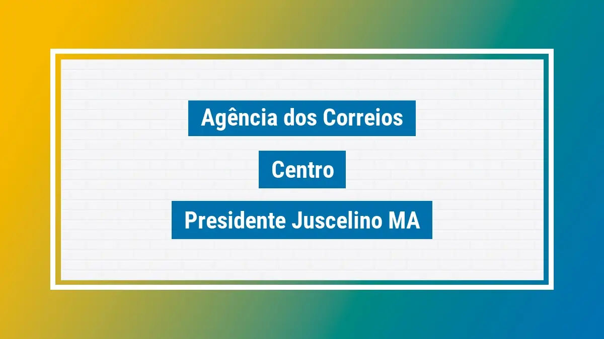 Imagem ilustrativa agência dos correios centro presidente juscelino ma