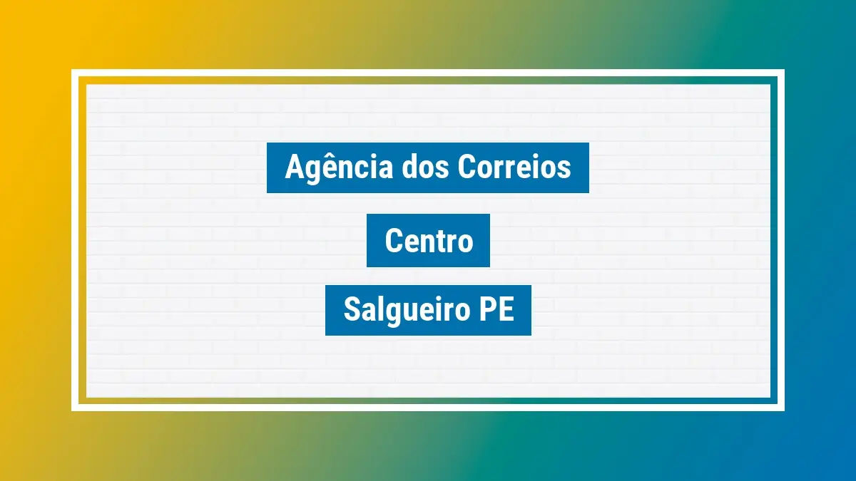 Imagem ilustrativa agência dos correios centro salgueiro pe