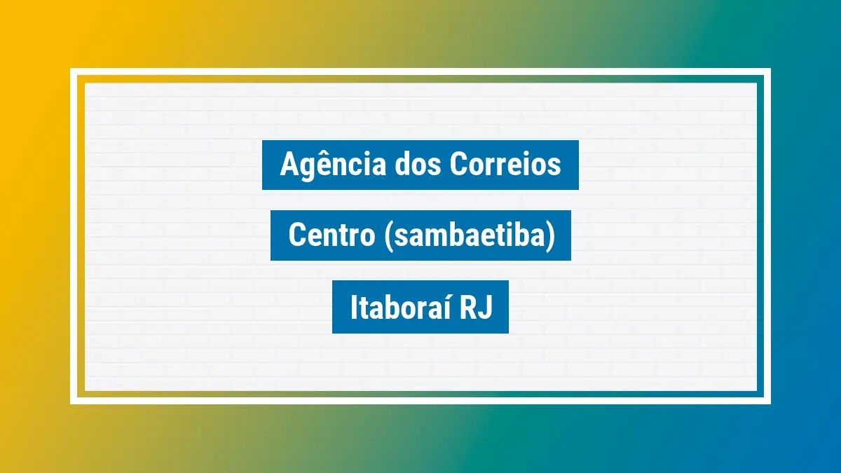 Imagem ilustrativa agência dos correios centro (sambaetiba) itaboraí rj