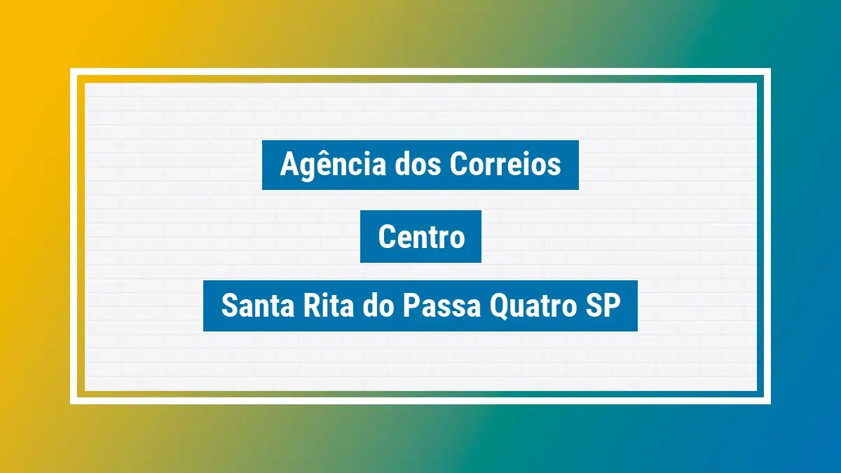 Imagem ilustrativa agência dos correios centro santa rita do passa quatro sp