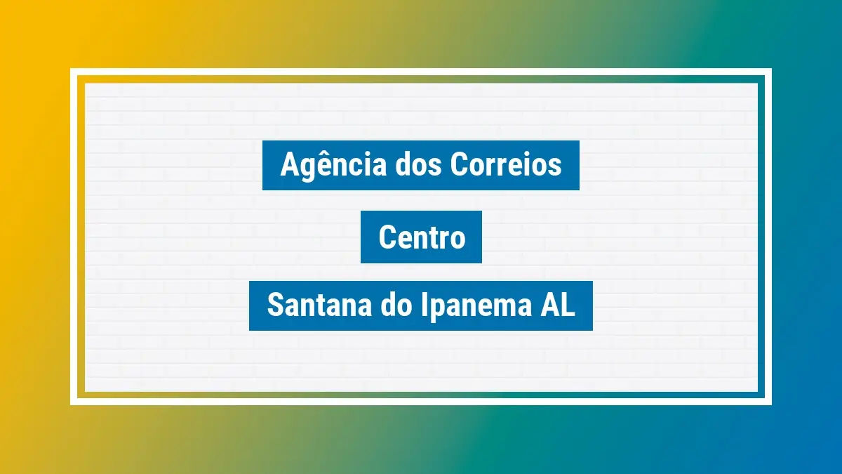 Imagem ilustrativa agência dos correios centro santana do ipanema al