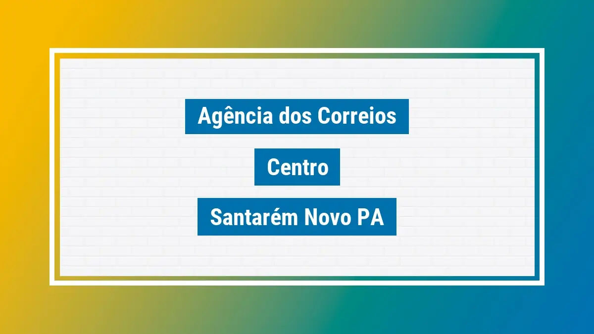 Imagem ilustrativa agência dos correios centro santarém novo pa