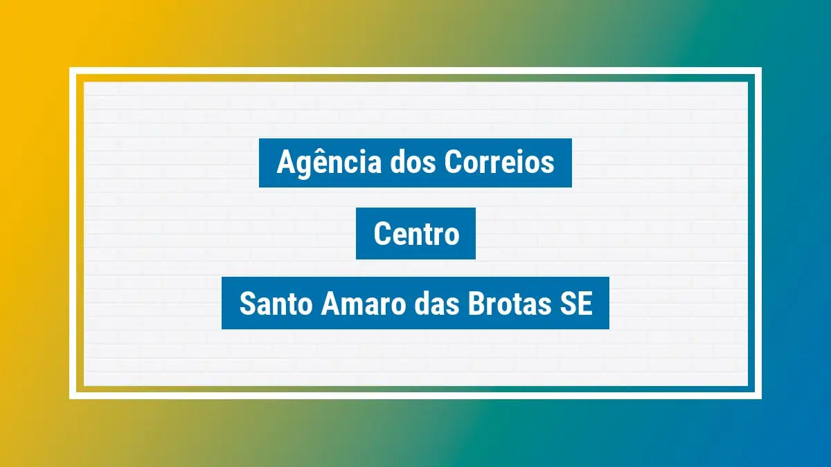 Imagem ilustrativa agência dos correios centro santo amaro das brotas se