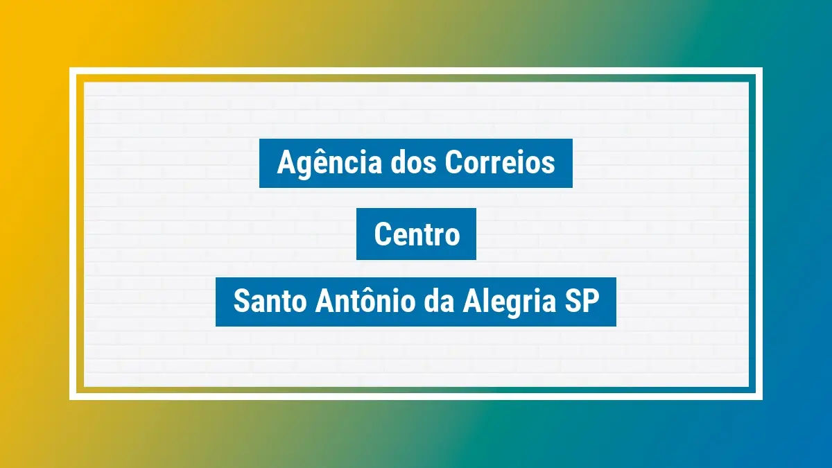 Imagem ilustrativa agência dos correios centro santo antônio da alegria sp