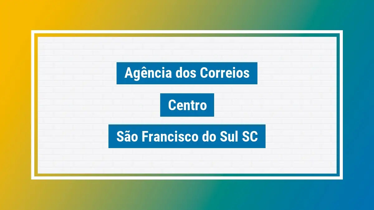 Imagem ilustrativa agência dos correios centro são francisco do sul sc