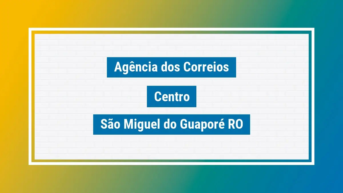Imagem ilustrativa agência dos correios centro são miguel do guaporé ro