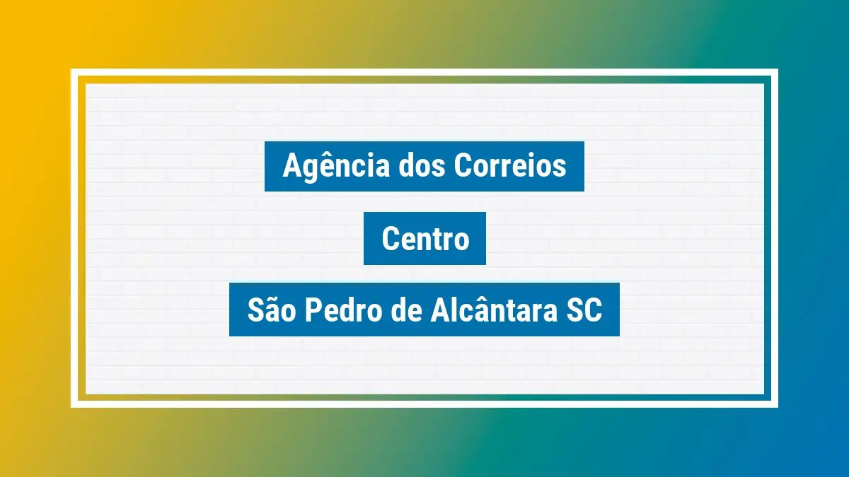 Imagem ilustrativa agência dos correios centro são pedro de alcântara sc