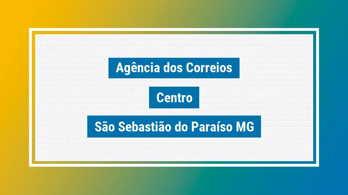 Imagem ilustrativa agência dos correios centro são sebastião do paraíso mg
