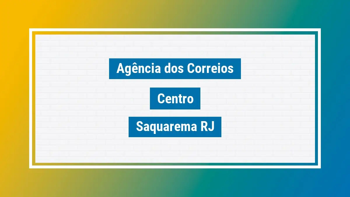 Imagem ilustrativa agência dos correios centro saquarema rj