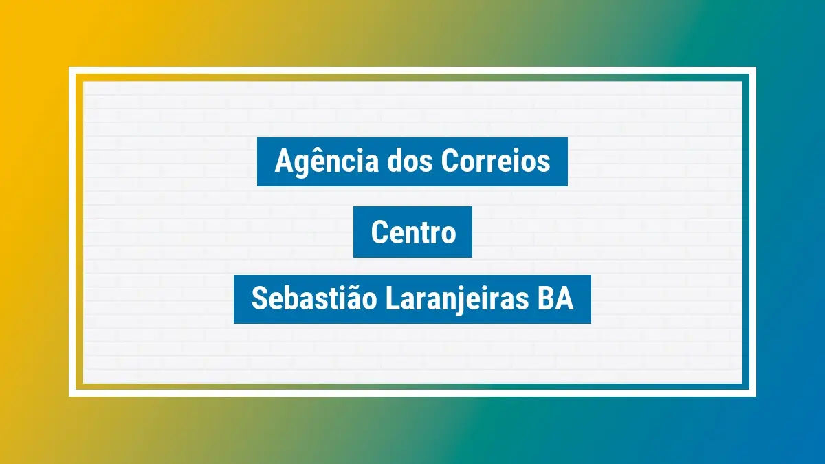 Imagem ilustrativa agência dos correios centro sebastião laranjeiras ba